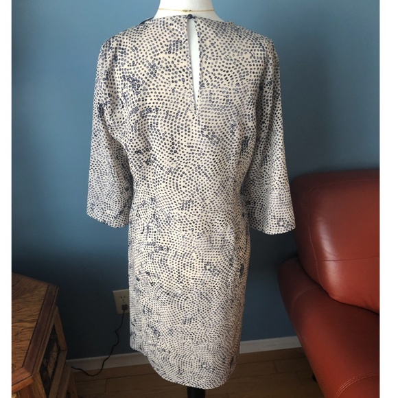Sisley patterned gray dot fluid dress NWT - Picture 5 of 11